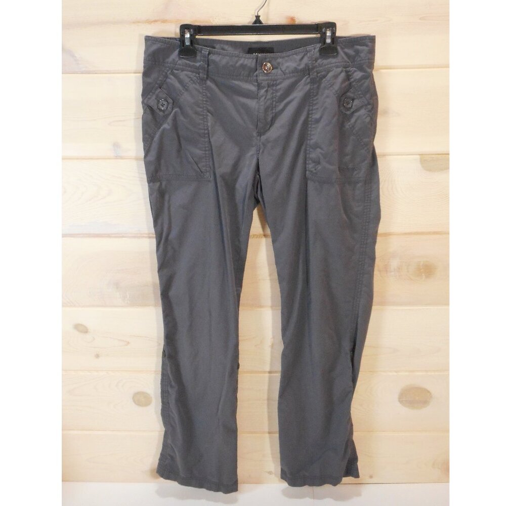 Marmot Hiking Pants Women's size 14 Roll Up Gray Camping Gorpcore Pockets